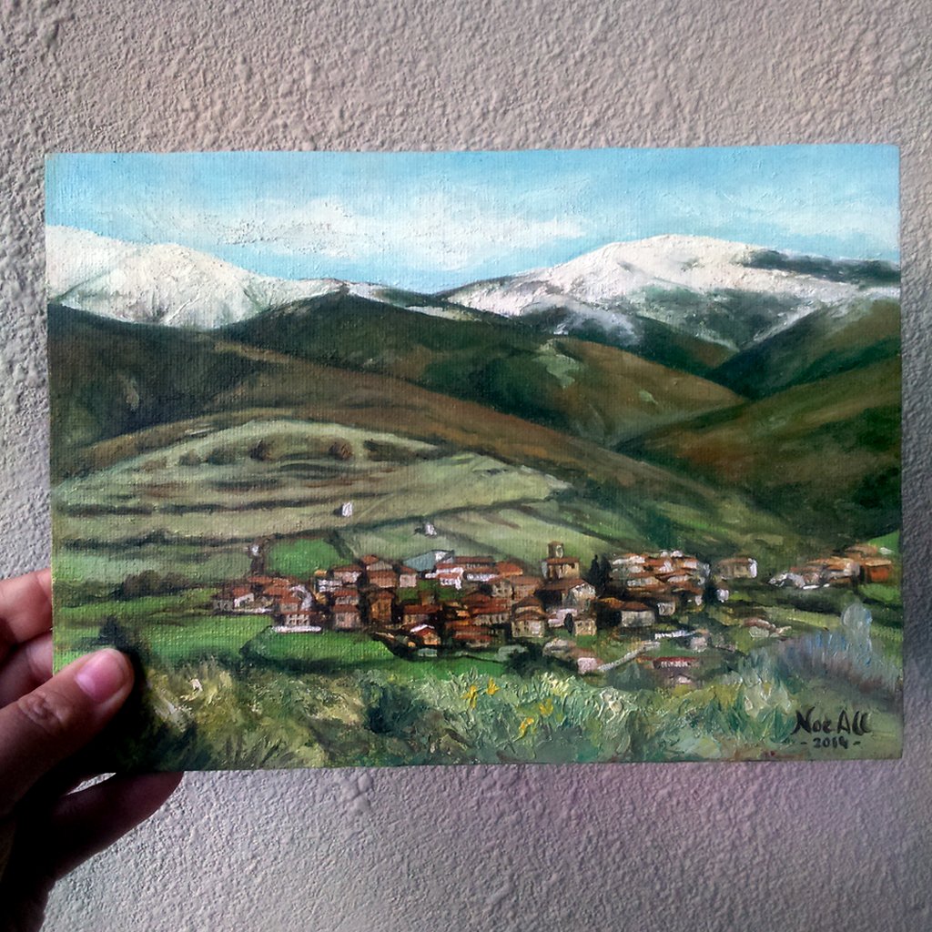 "Pineda de la Sierra", Pintura al óleo